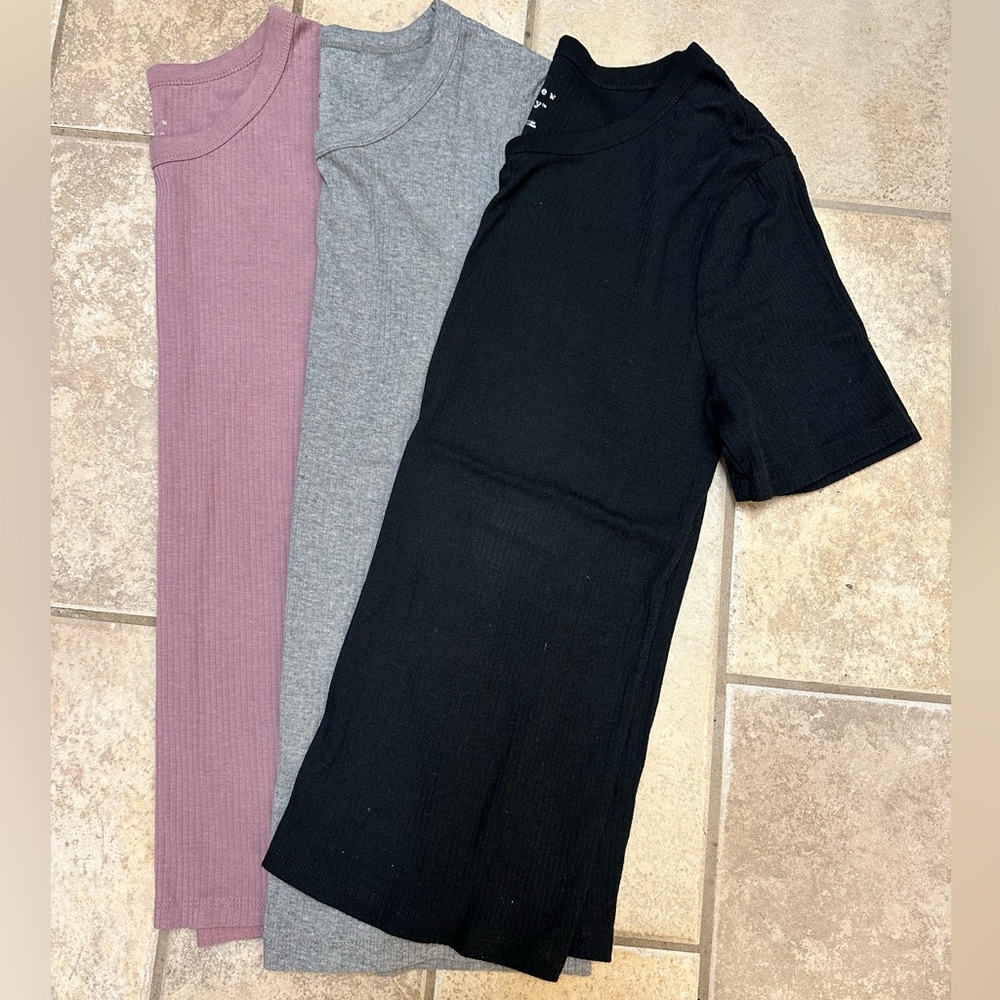 a new day Trio of T-Shirts - Pink, Black, and Gray
